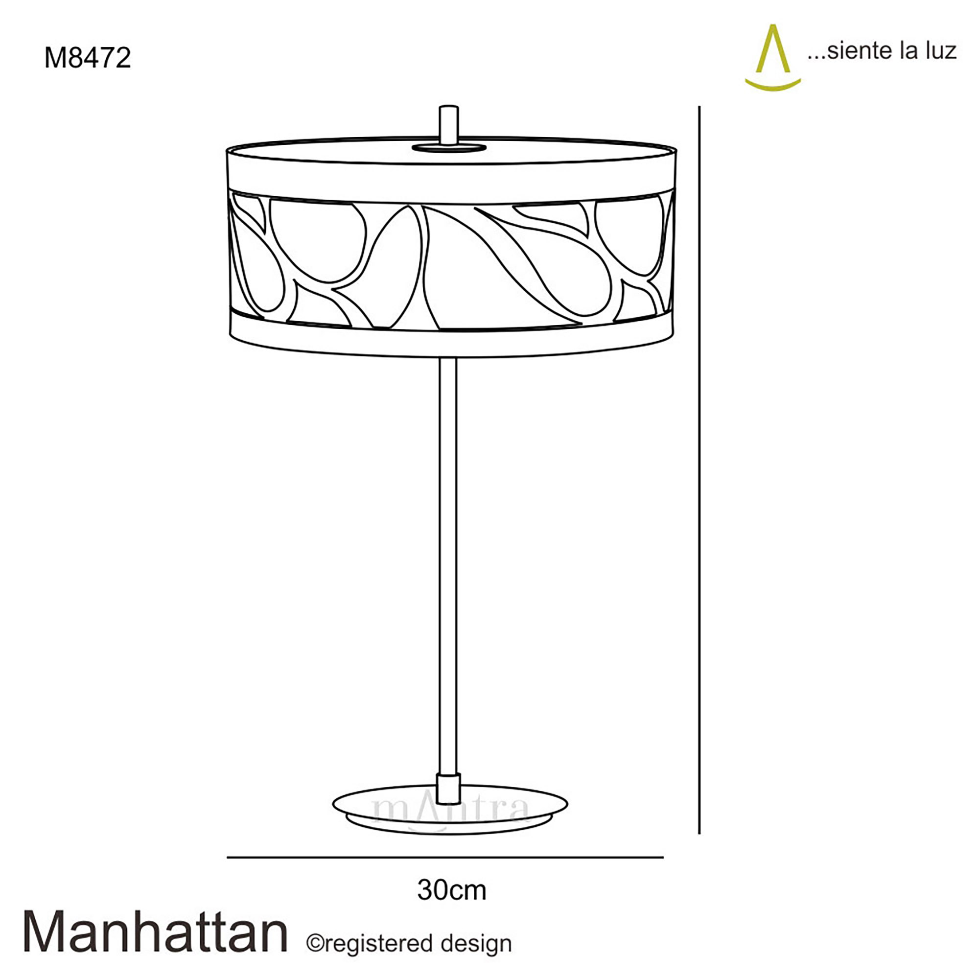 Manhattan Table Lamps Mantra Shaded Table Lamps